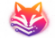 logo futurista de zorro con circuitos